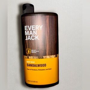 Every Man Jack Hydrating Body Wash, Sandalwood, 16.9 oz per bottle